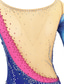 billige Figur skating kjoler-Kjole til kunstløp Dame Jente Skøyteløp Kjoler Drakter Yan Rosa Lilla Hvit / Hvit Åben Ryg Spandex Høy Elastisitet Trening Skøyteklær Håndlaget Ensfarget Klassisk Krystall / Rhinstein Langermet