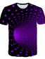 ieftine Tricouri 3D Bărbați-Bărbați Tricou Designer De Bază Șic Stradă Vară Manșon scurt Trifoi Negru Mov Galben Bleumarin Roșu-aprins Grafic 3D Print Imprimeu Rotund Ieșire #D Imprimeu Îmbrăcăminte Îmbrăcăminte Designer De