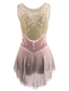cheap Figure Skating Dresses-Figure Skating Dress Women&#039;s Girls&#039; Ice Skating Dress Yan pink Aegean Blue White Patchwork Mesh Spandex Practice Competition Skating Wear Handmade Jeweled Rhinestone Sleeveless Ice Skating Figure
