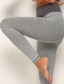 billiga Yoga Leggings &amp; Tights-kvinnors hög midja yogabyxor tiktok leggings scrunch rumpa rynkad rumpa lyft jacquard mage kontroll vit svart gul spandex fitness gym träning löpning sport aktiv kläder mager hög elasticitet
