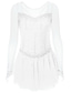 baratos Vestidos de Patinação Artística-Vestidos para Patinação Artística Mulheres Para Meninas Patinação no Gelo Vestidos Cinza escuro Violeta Roxo Com Transparência Elastano Elasticidade Alta Treino Ensaio / Prática Competição Roupa para