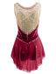 cheap Figure Skating Dresses-Figure Skating Dress Women&#039;s Girls&#039; Ice Skating Dress Yan pink Aegean Blue White Patchwork Mesh Spandex Practice Competition Skating Wear Handmade Jeweled Rhinestone Sleeveless Ice Skating Figure