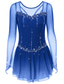 baratos Vestidos de Patinação Artística-Vestidos para Patinação Artística Mulheres Para Meninas Patinação no Gelo Vestidos Cinza escuro Violeta Roxo Com Transparência Elastano Elasticidade Alta Treino Ensaio / Prática Competição Roupa para