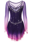 baratos Vestidos de Patinação Artística-Vestidos para Patinação Artística Mulheres Para Meninas Patinação no Gelo Vestidos Cinza escuro Violeta Roxo Com Transparência Elastano Elasticidade Alta Treino Ensaio / Prática Competição Roupa para