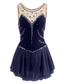 cheap Figure Skating Dresses-Figure Skating Dress Women&#039;s Girls&#039; Ice Skating Dress Yan pink Aegean Blue White Patchwork Mesh Spandex Practice Competition Skating Wear Handmade Jeweled Rhinestone Sleeveless Ice Skating Figure