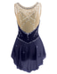 cheap Figure Skating Dresses-Figure Skating Dress Women&#039;s Girls&#039; Ice Skating Dress Yan pink Aegean Blue White Patchwork Mesh Spandex Practice Competition Skating Wear Handmade Jeweled Rhinestone Sleeveless Ice Skating Figure