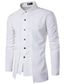 billige Pæne skjorter-Herre Skjorte Jakkesætsskjorter Ensfarvet Krave Daglig Langærmet Toppe Basale Hvid Sort Rød