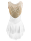 cheap Figure Skating Dresses-Figure Skating Dress Women&#039;s Girls&#039; Ice Skating Dress Yan pink Aegean Blue White Patchwork Mesh Spandex Practice Competition Skating Wear Handmade Jeweled Rhinestone Sleeveless Ice Skating Figure