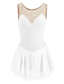 cheap Figure Skating Dresses-Figure Skating Dress Women&#039;s Girls&#039; Ice Skating Dress Yan pink Aegean Blue White Patchwork Mesh Spandex Practice Competition Skating Wear Handmade Jeweled Rhinestone Sleeveless Ice Skating Figure