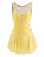 cheap Figure Skating Dresses-Figure Skating Dress Women&#039;s Girls&#039; Ice Skating Dress Yan pink Aegean Blue White Patchwork Mesh Spandex Practice Competition Skating Wear Handmade Jeweled Rhinestone Sleeveless Ice Skating Figure