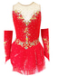 cheap Figure Skating Dresses-Figure Skating Dress Women&#039;s Girls&#039; Ice Skating Dress Outfits White / White Yellow &amp; Yellow Dark Purple Open Back Mesh Spandex Training Competition Skating Wear Handmade Crystal / Rhinestone Ice