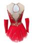 cheap Figure Skating Dresses-Figure Skating Dress Women&#039;s Girls&#039; Ice Skating Dress Outfits White / White Yellow &amp; Yellow Dark Purple Open Back Mesh Spandex Training Competition Skating Wear Handmade Crystal / Rhinestone Ice