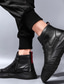 abordables Bottes Homme-Homme Chaussures Bottes Casual Britanique Confort Preuve de l&#039;usure Couleur Pleine Gomme Automne L&#039;hiver / Bottine / Demi Botte