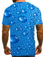 Χαμηλού Κόστους Ανδρικά 3D T-shirts-Ανδρικά Μπλουζάκι Πουκάμισο Υψηλής Ποιότητας Κομψό στυλ street Εξωγκωμένος Καλοκαίρι Κοντομάνικο Θαλασσί Γραφική 3D Γράμμα Στάμπα Μεγάλα Μεγέθη Στρογγυλή Λαιμόκοψη Καθημερινά Εξόδου Πλισέ Στάμπα