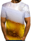 Χαμηλού Κόστους Ανδρικά 3D T-shirts-Ανδρικά Μπλουζάκι Πουκάμισο Κοντομάνικα Υψηλής Ποιότητας Κομψό &amp; Μοντέρνο Άνετο Καλοκαίρι Κοντομάνικο Μαύρο Κίτρινο Χρυσό Ρουμπίνι Γραφική Μπύρα Στάμπα Στρογγυλή Λαιμόκοψη Καθημερινά Αργίες Στάμπα