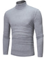 tanie sweter męski sweter-Męska koszulka w czystym kolorze makieta termiczna z golfem topy z długim rękawem basic casual baselayers komfort slim fit pulowerowe topy bluzka na jesień granatowa