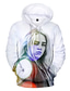 abordables hoodies graphiques-Inspiré par Cosplay Billie Eilish Costume de Cosplay Sweat à capuche Pur coton Imprimer Imprimé Fantaisie Sweat à capuche Pour Homme / Femme