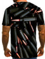 お買い得  メンズ3DＴシャツ-男性用 Tシャツ シャツ デザイナー ベーシック 夏 半袖 ブラック 3D プリント プラスサイズ ラウンドネック 日常 プリント 服装 デザイナー ベーシック