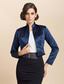 cheap Wedding Guest Wraps-Solid Coats / Jackets Satin Wedding / Party Evening / Casual Wedding Guest Wraps / Bolero With Draping / Solid dress to impress 2025