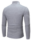 billiga tröja för män-mäns t-shirt i ren färg med termisk mock turtleneck långärmade baslager avslappnad komfort komfort slim fit tröja skjorta toppar blus för hösten marinblå