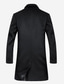 cheap Men&#039;s Jackets &amp; Coats-Men&#039;s Wool Coat Overcoat Trench Coat Winter Long Wool Woolen Solid Colored Daily Weekend Black Gray