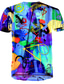ieftine Tricouri 3D Bărbați-Bărbați Cămașă Tricou Designer Vară Manșon scurt Grafic #D Imprimeu Rotund Zilnic Club Imprimeu Îmbrăcăminte Îmbrăcăminte 1 buc Designer Șic Stradă Curcubeu