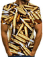 levne Pánská 3D trička-Pánské Tričko Košile Designové Léto Grafika Strojové Větší velikosti Krátký rukáv Kulatý Denní Tisk Oblečení Oblečení Designové Základní Zlatá
