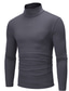 billige sweater til mænd-mænds t-shirt i rene farver med termisk mock rullekrave-overdele lange ærmer basic afslappet baselayers komfort slim fit pullover skjorte toppe bluse til efteråret marineblå