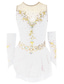 cheap Figure Skating Dresses-Figure Skating Dress Women&#039;s Girls&#039; Ice Skating Dress Outfits White / White Yellow &amp; Yellow Dark Purple Open Back Mesh Spandex Training Competition Skating Wear Handmade Crystal / Rhinestone Ice