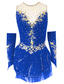 cheap Figure Skating Dresses-Figure Skating Dress Women&#039;s Girls&#039; Ice Skating Dress Outfits White / White Yellow &amp; Yellow Dark Purple Open Back Mesh Spandex Training Competition Skating Wear Handmade Crystal / Rhinestone Ice