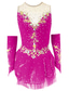 cheap Figure Skating Dresses-Figure Skating Dress Women&#039;s Girls&#039; Ice Skating Dress Outfits White / White Yellow &amp; Yellow Dark Purple Open Back Mesh Spandex Training Competition Skating Wear Handmade Crystal / Rhinestone Ice