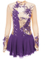 cheap Figure Skating Dresses-Figure Skating Dress Women&#039;s Girls&#039; Ice Skating Dress Outfits Light Purple Yan pink Violet Spandex High Elasticity Practice Skating Wear Handmade Fashion Long Sleeve Ice Skating Winter Sports Figure