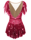 ieftine Rochii de patinaj artistic-Rochie de Patinaj Artistic Pentru femei Fete Πατινάζ στο πάγο Rochii Ținute Violet Negru Alb Deschide Înapoi Spandex Fire întinse Înaltă Elasticitate Antrenament Competiție Ținută Patinaj