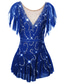 ieftine Rochii de patinaj artistic-Rochie de Patinaj Artistic Pentru femei Fete Πατινάζ στο πάγο Rochii Ținute Violet Negru Alb Deschide Înapoi Spandex Fire întinse Înaltă Elasticitate Antrenament Competiție Ținută Patinaj