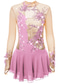 cheap Figure Skating Dresses-Figure Skating Dress Women&#039;s Girls&#039; Ice Skating Dress Outfits Light Purple Yan pink Violet Spandex High Elasticity Practice Skating Wear Handmade Fashion Long Sleeve Ice Skating Winter Sports Figure