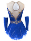 cheap Figure Skating Dresses-Figure Skating Dress Women&#039;s Girls&#039; Ice Skating Dress Outfits White / White Yellow &amp; Yellow Dark Purple Open Back Mesh Spandex Training Competition Skating Wear Handmade Crystal / Rhinestone Ice