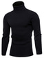 cheap Men&#039;s Pullover Sweater-Men&#039;s Sweater Pullover Knit Striped Turtleneck Fall Winter White Black S M L / Cotton / Long Sleeve