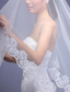 cheap Wedding Veils-One-tier Classic Style / Lace Wedding Veil Chapel Veils with Solid / Pattern POLY / Lace