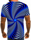 cheap Men&#039;s 3D T-shirts-Men&#039;s T shirt Tee Tee Designer Chic &amp; Modern Comfortable Summer Short Sleeve Black Blue Purple Yellow Graphic Optical Illusion Print Plus Size Round Neck Party Causal Clothing Clothes Designer Chic