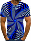 levne Pánská 3D trička-Pánské Tričko Trička Designové Elegantní &amp; moderní Pohodlné Léto Krátký rukáv Černá Vodní modrá Fialová Žlutá Grafika 3D tisk Tisk Větší velikosti Kulatý Párty Ležérní Oblečení Oblečení Designov
