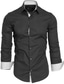 cheap Business Casual Shirts-Men&#039;s Dress Shirt Button Up Shirt Collared Shirt Black White Red Long Sleeve Plain Collar Summer Spring Wedding Valentine&#039;s Day Clothing Apparel Patchwork