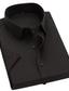 baratos Camisas Vestido-Camisa masculina de cor sólida colar clássico diário manga curta tops finos básicos azul branco preto vestido casual de trabalho camisas