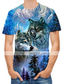 cheap Men&#039;s 3D T-shirts-Men&#039;s T shirt Tee Designer Casual Summer Short Sleeve Blue Graphic 3D Animal Print Round Neck Casual Daily Print Clothing Clothes Designer Casual