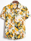 cheap Hawaiian Shirts-Men&#039;s Summer Hawaiian Shirt Shirt Floral Graphic Hawaiian Aloha Color Block Collar Shirt Collar Party Going out Print Short Sleeve Tops Tropical Black Blue Wine / Geometric / Design