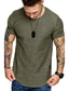 billiga Casual T-shirts för män-Herr T-shirt Skjorta Kortärmad Solid färg Rund hals Dagligen Kläder Kläder Normal Bomull Enkel Grundläggande Ledigt Grön Vit Svart