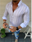 billige mænds fritidsskjorter-herreskjorte stribet krave skjorte krave kontor/karriere kausal langærmede toppe enkel basic afslappet daglig behagelig hvid sort rød sommerskjorte behagelig