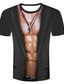 cheap Men&#039;s 3D T-shirts-Men&#039;s T shirt Tee Shirt 1950s Graphic Patterned Simulation Plus Size Round Neck Print Clothing Clothes 1950s Black