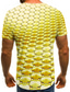 baratos T-shirts Homem com Estampado 3D-Homens Camiseta Camisa Social Camisetas Designer Clássico Roupa de rua Verão Manga Curta Azul Amarelo Dourado Vermelho Marron Gráfico 3D impressão Estampado Tamanho Grande Decote Redondo Final de