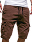 זול מכנסיים קצרים-בגדי ריקוד גברים בסיסי שורטים מכנסיים קצרים שרוך באורך הברך מכנסיים יומי סוף שבוע קשיח סגנון סיני חוץ מותן בינוני לבן שחור פול יין ירוק צבא S M L XL 2XL