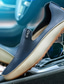 abordables Zapatillas sin cordones y mocasines de hombre-Hombre Zapatos de taco bajo y Slip-On Calzado de Barco Zapatos de conducción Mocasines de verano Design Plano Confort Exterior PU Antideslizante Amarillo Azul Verano